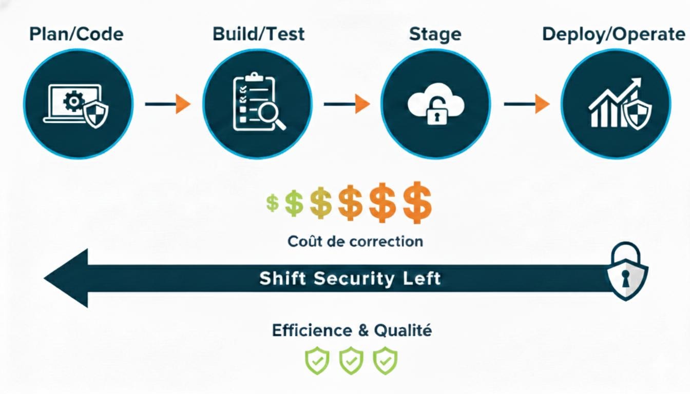 Schéma représentant le décalage vers la gauche de la sécurité